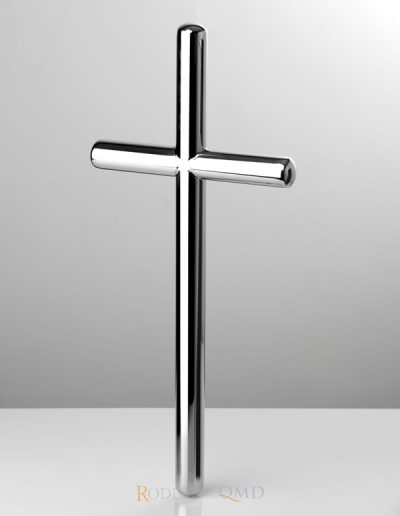 krzyż leżący ze stali na nagrobek